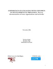 Experiences in Engaging With Children in Developmental Processes