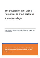 The Development of Global Responses to Child, Early and Forced Marriages