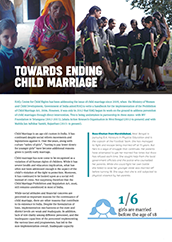 Towards Ending Child Marriage 2018